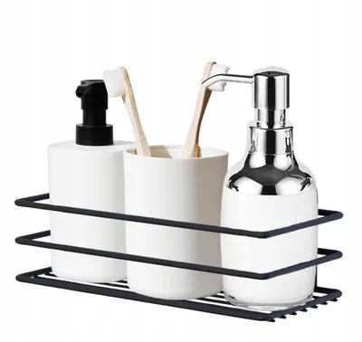 Produktbild von SEPIO Duschablage Schwarz, Badezimmer Organizer Ein Regal, Duschablage zum Hängen, Duschregal Organizer, Shower Shelf