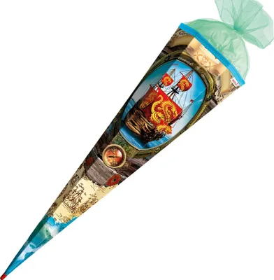Produktbild von Schultüte / Zuckertüte / 85cm / eckig / "Piratenschiff"