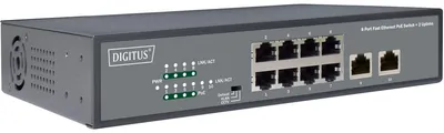 Obrázek produktu pro Digitus DN-95323-1, Nespravované, Fast Ethernet (10/100), Plně duplexní režim, Podpora napájení po Ethernetu (PoE), Instalace do racku