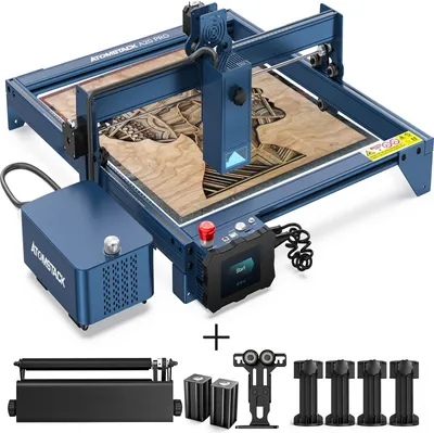 Produktbild von ATOMSTACK A20 Pro/X20 Pro 130W, 20W Power Gravier 400*400mm mit F30 Pro Air Assist System und ATOMSTACK R3 Pro Rotary Roller Set