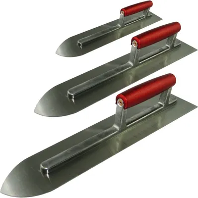 Produktbild von Bodenlegerkelle spitzförmig Estrichkelle Set 295/500/585mm Steinholzglätte CT027