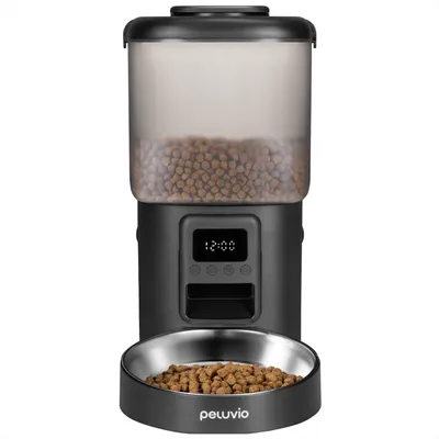 Automatischer Futterspender 4,5 L mit Timer, LCD, schwarz