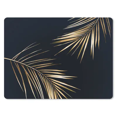 Produktbild von MuchoWow® Mauspad Mousepad Blätter - Pflanzen - Gold - Schwarz - Luxus 23x19 cm - Mousepads - Maus Mat - Pad - Mausunterlage - Schreibtischunterlage - Mauspad