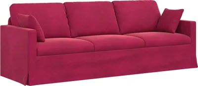 Obrázok produktu pre vidaXL Pohovka vínovo červená 228 x 78 x 80 cm zamat