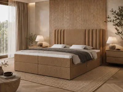 Produktbild von Emlar Boxspringbett Sava 200x200 - Bett mit Matratze und Topper - Boxspringbett mit Bettkasten und Matratze - Boxspringbett Braun (Quelle 25)