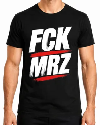 Productafbeelding van FCK MRZ Anti CDU Merz Friedrich Protest T-shirt, zwart, maat L