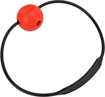 Imagen del producto de Aquí está el título en alemán, corregido:Equipo deportivo transparente para actividades al aire libre - Correa negra + juguete naranja - Buceo - 50 cm