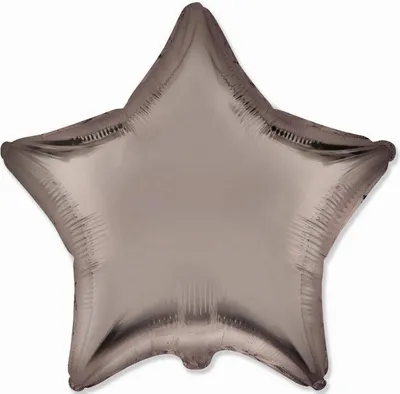Obrázok produktu pre Fóliový balón sivý, hviezda, 45 cm, Flexmetal