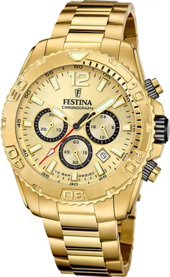 Festina F20684/1 Herrenuhr Chronograph Goldfarben 1