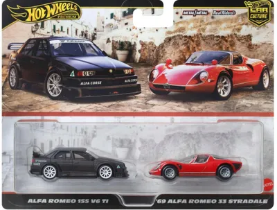Produktbild von HOT WHEELS PREMIUM CULTURE CAR 2-pack Alfa Romeo 155 V6 T1 /33 Stradale JBK95