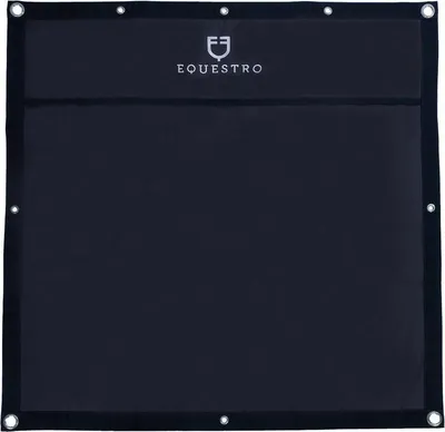 Imagen del producto de Cortina impermeable para caballos, color azul. Talla única