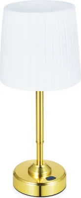 Produktbild von Tragbare, wiederaufladbare LED-Tischlampe, Stoffschirm, 5000 mAh Akku, 3 Farbtemperaturen, dimmbar, ideal zum Lesen, Lernen und Camping