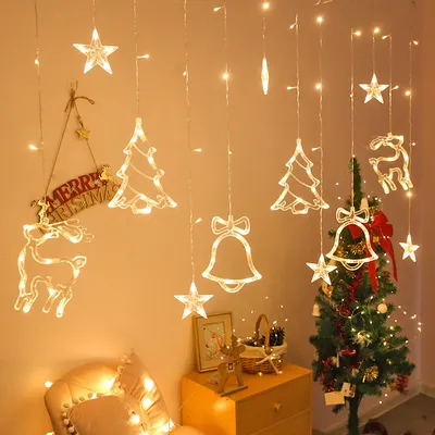 Imagen del producto de Guirnalda de luces LED para ventanas: Crea un ambiente festivo para Navidad y otras celebraciones