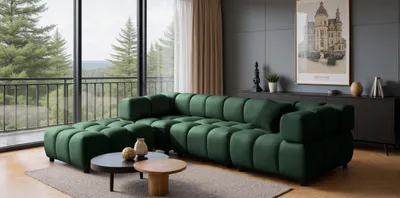 Produktbild von Kaiser Möbel Ecksofa L-Form Bolla, stoff Bluvel, Grün, Links