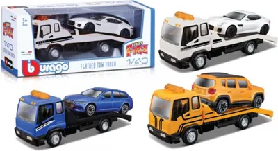 Immagine prodotto di Trasportatore di auto + carro attrezzi con auto Bburago 1:43 18-31399