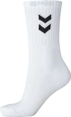 A white sock with black chevrons on a white background.