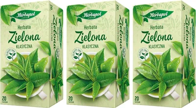 Produktbild von Herbapol Grüner Tee 60 Teebeutel - natürlicher Grüntee im Beutel 100% Reiner