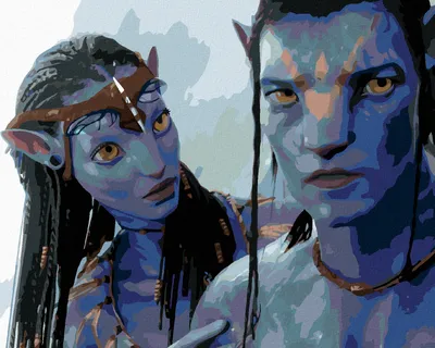 Obrázek produktu pro Zuty - Diamantové malování - NEYTIRI A JAKE (Avatar), 40x50 cm, vypnuté plátno na rám