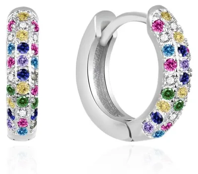 Immagine prodotto di Anelli scintillanti in argento con zirconi colorati AGT-E193KC