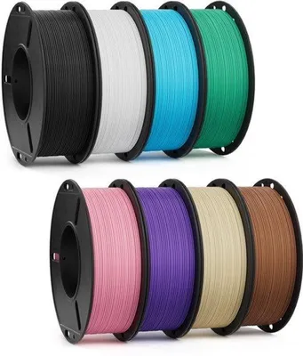 Produktbild von PLA+ 3D-Druckfilament, 1,75 mm, 8-Farben-Set (8 x 250 g)