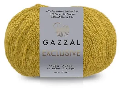 Obrázek produktu pro Příze Gazzal Exclusive 9928, barva starozlatá - pro pletení a háčkování