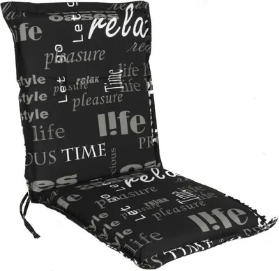 Produktbild von Universal Niedriglehner Polster Auflage 100 x 50 cm - Lifestyle - Gartenstuhl Niederlehner Kissen mit Schriftzug