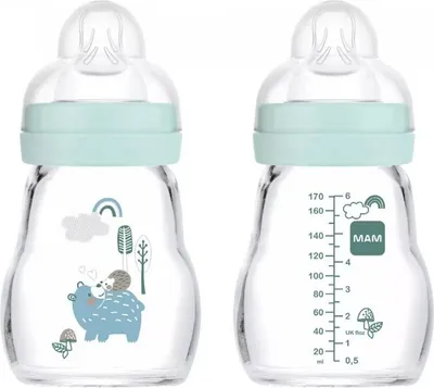 Produktbild von Mam Feel Good Glass Bottle Blue 0m 170ml