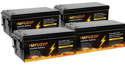 Produktbild von 12V 300Ah LiFePO4 Akku-Set - 300Ah-12V-4PCS - 4er-Pack - 3840Wh - 200A BMS - Max. 240A Entladung - Laden bis 100A - Zyklenfest ≥80%