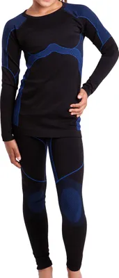Produktbild von Gomati Kinder Thermo Unterwäsche Set Seamless Funktionswäsche schnelltrocknend - Blau 146-152