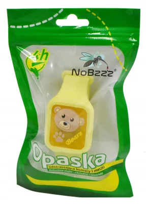 Zdjęcie produktu dla ...NoBzzz OPASKA NA KOMARY i MESZKI DLA DZIECI Miś Żółty