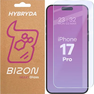 Produktbild von Flexibles Hybridglas für iPhone 17 Pro, Bizon Glass Mule