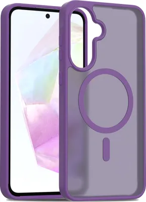 Produktbild von Magnetisch Hülle für Samsung Galaxy A36 / A56, Kompatibel mit MagSafe, Transluzente Matt Rückseite Stoßfeste Handyhülle Lila