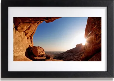 Produktbild von Bild 30x20 MDF-Rahmen Wandkunst Sun Rock Landschaft