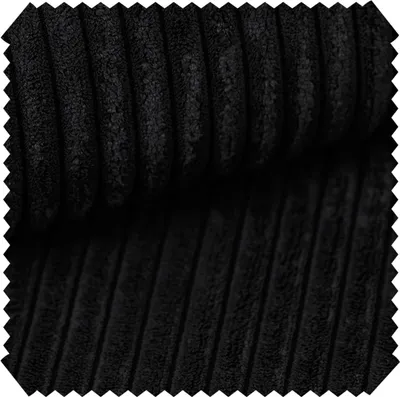 Produktbild von novely® PORTO - Polsterstoff in Breitcord-Optik - Ultraweicher Möbelstoff - Pflegeleichte Meterware 1 lfm - Farbe: 135 Schwarz