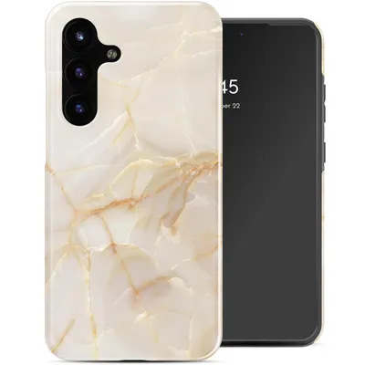 Produktbild von Selencia Vivid Back Cover Samsung Galaxy S25 FE - Golden Beige Marble