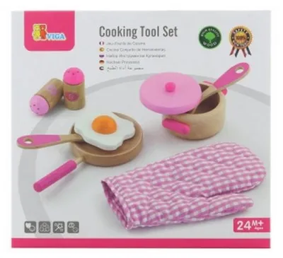 Immagine prodotto di Set di stoviglie in legno - rosa
