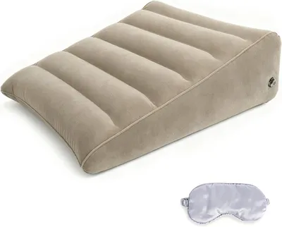 Imagen del producto de Almohada de cuña inflable, suave, de 60 x 60 cm, para soporte de piernas y espalda