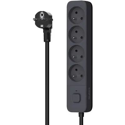Obrázek produktu pro Vícenásobná zásuvka - QUARX - 4 zásuvky - Se 3 porty USB, 1,5 m kabel