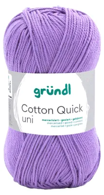 Immagine prodotto di Gründl Cotone quick uni,50g.100%cotone,mercerizzato,filato per uncinetto e maglia,50g / 125 m,NS 3-4 142