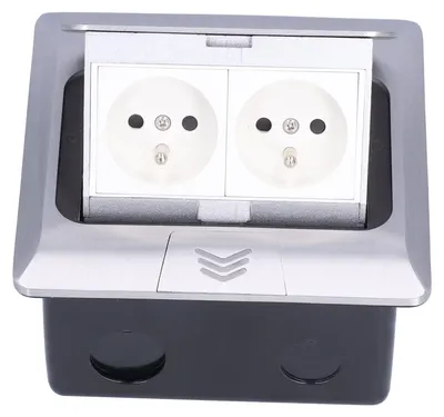 Produktbild von Up Floor Box Bodensteckdose aus Aluminiumlegierung, wasserdichte Steckdose, 2-Wege, 250 V, J28