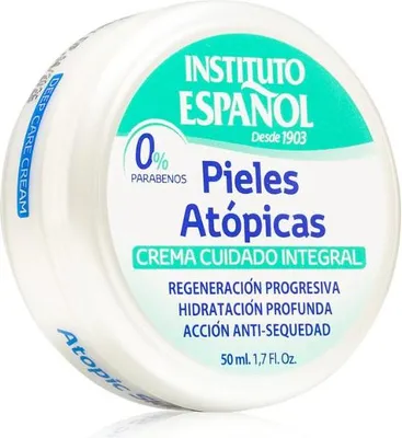 Produktbild von Instituto Español 8411047108314, Creme, Anti-Austrocknung, Anti-Reizung, Anti-Juckreiz, Feuchtigkeitsspendend, Schutz, Regenerierend,..., Empflindliche Haut, 50 ml, Topf, Aqua (water), Paraffinum liquidum, Cetyl alcohol, Propylene glycol, Dimethicone, Cetearyl alcohol,...