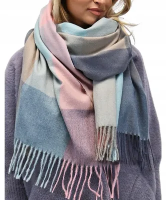 Produktbild von Alur SZ2 Karierter Schal Damen Fransen Baumwolle