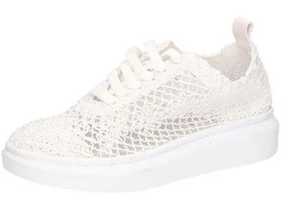Obrázok produktu pre Mustang Dámske tenisky Court Macramé Flowers Mesh Structure 1468-301, Veľkosť:40 EU, Farba:White