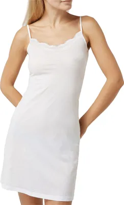 Produktbild von TEXEMP Damen Unterkleid Unterrock Nachtkleid Mini Spaghettiträger Unterwäsche | B253 - Weiß - XXL/3XL - 1 Stück