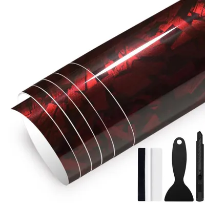 Obrázok produktu pre Fólie na auto, imitácia uhlíkových vlákien "Forged Carbon", lesklé, 150 cm x 30 cm, bezbublinová PVC fólia s príslušenstvom