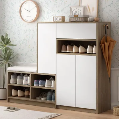 Image de Armoire à chaussures - Rangement à chaussures - Banc à chaussures - Étagère à chaussures - Rangement pour chaussures