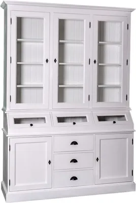 Zdjęcie produktu dla Casa Padrino szafka kuchenna w stylu rustykalnym / bufet biały 163 x 50 x h. 226 cm - Meble w stylu rustykalnym