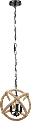 Obrázek produktu pro Retro lano stropní světlo přívěsek lustr závěsné svítidlo Loft Bar Lamp kovová klec lampa průmyslové Vintage lano lustr pro restaurace kavárna dekorace