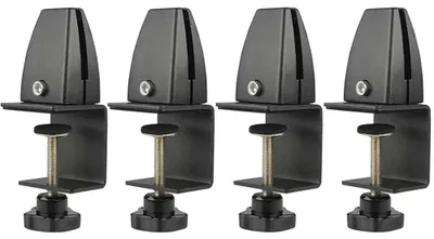 Trennwandhalter 4er-Set, verstellbar, Aluminium, für Büro