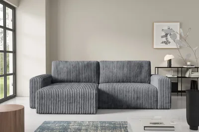 Produktbild von Furnisell Ecksofa L Form Cord Sofa "FANO", Grau